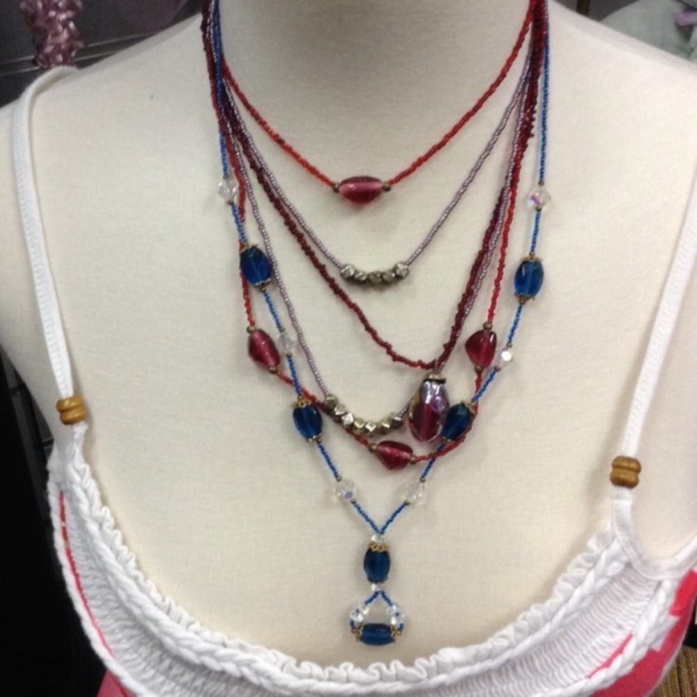 Fairyland Layered Crystal Bead Necklace